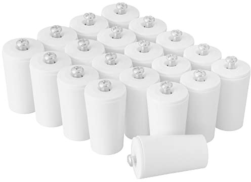 ECENCE Butée tampon pour volets roulants, set de 20 pièces 40mm avec vis Blanc, butée, protection de volet roulant complète