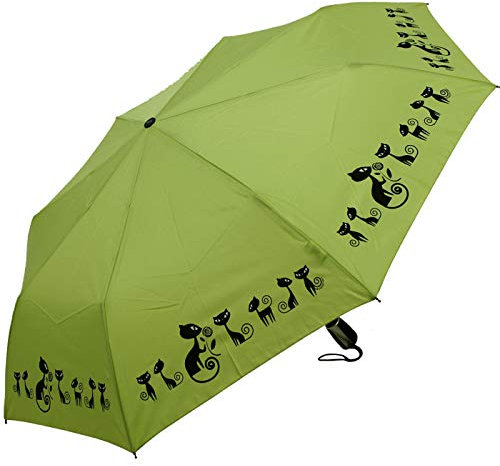 Doppler Mini Taschenschirm Auf-Zu-Automatik Cats - Lime