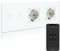 BSEED Enchufe Doble Normal con Interruptor de luz WiFi,Compatible con Alexa y Google Home,Control de APP y Función de Temporizador,2 Gang 1 Vía WiFi Interruptor de Luz con Enchufe Doble Blanco