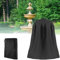 ELR Copertura protettiva impermeabile antipolvere per fontana da giardino, per esterni, patio, statua d'acqua, 121,9 x 172,7 cm, colore: nero