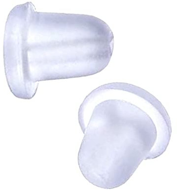 Elastische Ohrringverschlüsse Ohrstecker 10 Stück Silikon Pousetten Ø 5.5mm Butterfly Verschlüsse Ohrringe Stecker basteln Ersatz DIY