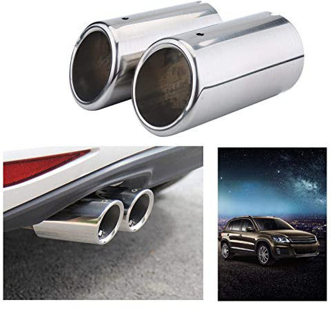 Endrohre, 1 Paar Auto Auspuff Endrohre Schalldämpferspitzen Ersatz 67mm für Auto