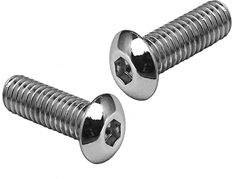 M6 (6mm x 6mm) Hex Socket Button Head Screws - A2 Grade Stainless Steel (Pack of 10)