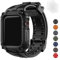 Fullmosa Coque de Protection et Bracelet 44mm Compatible avec Apple Watch SE SE2 Série 6 5 4, Bracelet Robuste avec Protecteur d'écran/Coque pour iWatch 44mm, Noir