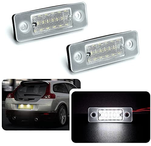 Canbus LED-Kennzeichenbeleuchtung für Volvo C30 2008–2013, 18-SMD 6000 K, Weiß, 2 Stück