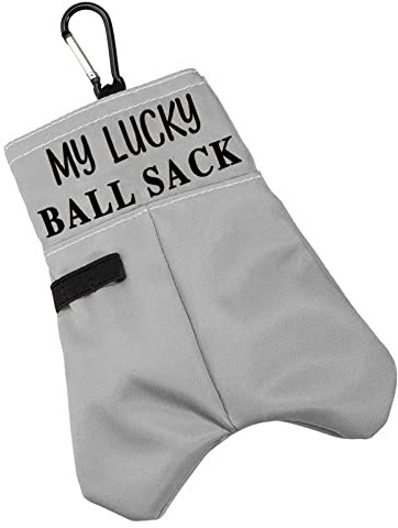 BLUPARK Funny Golf Ball Pouch My Lucky Ball Sack Golf Ball Storage Bag for Uncle Dad Grandpa (My Lucky Ball Sack)