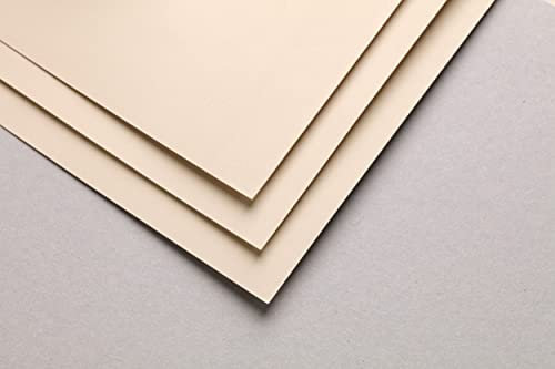 Clairefontaine 696166C - Packung mit 5 Zeichenbögen Pastelmat, ideal für Trockentechniken und Pastell, DIN A3 29,7x42 cm 360g, Beige, 1 Pack