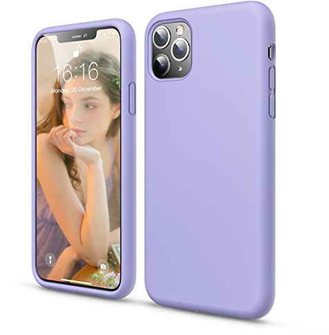 GOODVISH Cover in Silicone Morbida Compatibile con iPhone 11 Pro 5.8 '', con Fodera in Microfibra, Custodia Protettiva Antiscivolo Progettata per iPhone 11 Pro Case, Viola