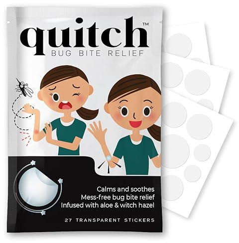 quitch Bug Bite Itch Relief Patch Kids, Bug Bite Patch, Summer Travel Essentials for Kids, Mosquito Anti Itch Cream Alternative Summer Camp Essentials Itch Relief, Baby hydrocortisone Alternative