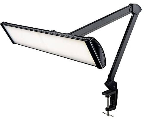 Neatfi 3,500 Lumens Ultra LED Touch Control Desk Lamp with Clamp, 66CM Wide, Dimmable, 5 Brightness Levels & 3 Light Modes, 45W, Desk Light Bar for Office Works, Hobby, Reading & Craft Lamp (Black)