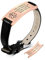 Notfallarmband Medizinisch Mädchen Personalisiert Uhrenarmband:VNOX Personalisiertes Leder ID Armbänder mit Gravur Verstellbares Medizinischer Armband aus Edelstahl Damen