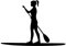 myrockshirt Stand Up Paddle SUP Wassersport Frau Girl ca. 15cm Aufkleber Sticker FREIE Farbwahl Autoaufkleber Wandtattoo Sticker