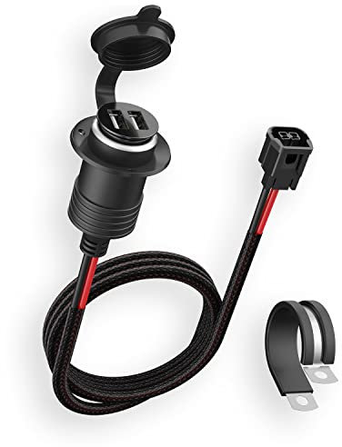 Foruly Motorcycle USB Charger, Dual USB Port Waterproof, 2-Port USB 5V/2.1A for Phones, Tablets, GPS, Compatible with Honda CRF300L CRF250L 2017-2022