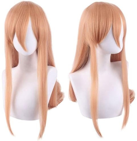 Anime 80CM Long Wig Cosplay Chainsaw Man Power Costume Heat Resistant Hair Women Carnival Party Wigs