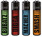 Clipper® Feuerzeuge - 4er Set + Crystal Balls (FFX Impact Jugendwort)