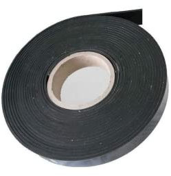 (2,29 €/m) Vollgummiband Gummistreifen Gummiprofil ca.10 Meter x 20 mm breit x 3 mm. EPDM Hartgummi selbstklebend, schwarz - Industrieware