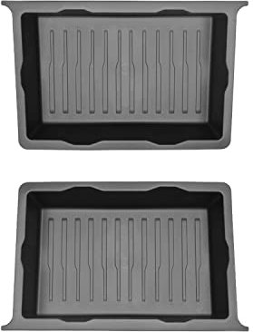 EDSARS Neue Untersitz-Aufbewahrungsbox mit Schubladen-Organizer, unterer TPE-Box-Koffer für Tesla Model Y 2020–2023 Innenzubehör,Model Y 2PCS