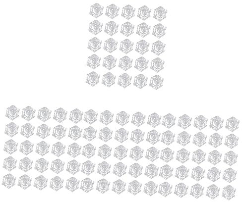 Warmhm 200 Stk Künstliche Eiswürfel Aus Acryl Wohnkultur Mini-kühler Trockeneis Für Getränke Vasen Für Tafelaufsätze Klares Eis Gefälschte Eiswürfel Requisiten Hochzeit Verstreute Perlen