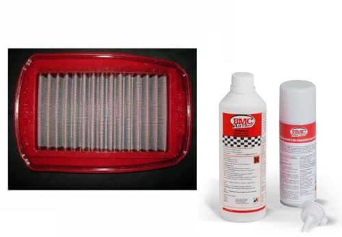 BMC Filtro dell'aria sportivo + pulitore compatibile con Yamaha YZF-R125 RE06 anno di costruzione 2012-2012