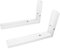 TM Electron Soporte para Microondas de Pared, Rieles Extensibles de 33cm a 48cm, hasta 35kg, Fabricado en Acero, Color Blanco