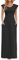 AUSELILY Black Maxi Dress for Women Funeral Casual Short Sleeve Pockets Summer Plain Dresses Loose Round Neck L