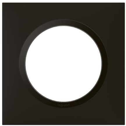 plaque - 1 poste - noir - effet velours - legrand dooxie 600891