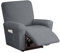 Sesselbezug Relaxsessel Stretchhusse für Relaxsessel Jacquard 4-Teilig,Stretch Sesselschoner Relaxsessel mit Taschen,Elastisch Recliner Bezug für Fernsehsessel Liege Sessel - Dark Gray||1 Seater