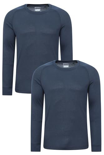 Mountain Warehouse Talus Mens Baselayer Top Multipack Navy (2 Pack) 3XL