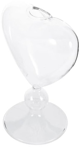 COLLBATH Creative Love Heart Cocktail Cup Heart-Shaped Glass Wine Cup for Party