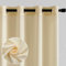 MIULEE Voile Gardinen mit ösen Vorhänge Halbtransparent Stores Vorhang Transparente ösenschal Wohnzimmer Schlaufenschal 2er Set 140x225cm Beige