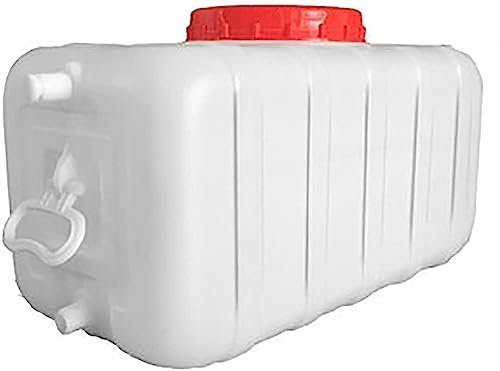 GLETSF Barils de Pluie de Stockage d'eau Réservoir de Stockage d'eau Portable Réservoir de Stockage d'eau en Plastique épais Réservoir de Baril d'eau d'urgence avec Robinet (Blanc 50 L)