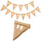 G2PLUS Happy Birthday Girlande Leinen, Vintage Geburtstag Wimpelkette, Dreieck Geburtstag Wimpelkette mit Weiß Happy Birthday für Geburtstag Party Dekoration