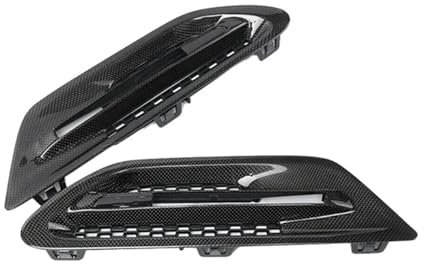 1 Paar Auto Seite Kotflügel Air Vent Trim Abdeckung Kompatibel for BMW F10 Limousine 5-Serie M5 2011-2017 Grille Out Rahmen(Carbon Fiber)