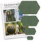 ZESION 8 Pcs Down Jacket Repair Patches - Highly Effective Repair of Nylon Fabric, Waterproof Self-Adhesive Repair Patch for Down Jackets, Tents, Raincoats, Outdoor Equipment (Army Green)