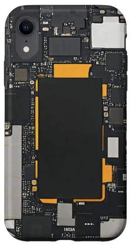 Diseño clásico de placa base con circuitos electrónicos Carcasa para iPhone XR