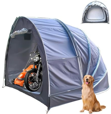 JXZDH Bike cover Bike Tent Hanging 2 in 1 Bike Shed with Double Doors for 2-5 Bikes Portable Storage Sheds Bike Storage,Black(Black)