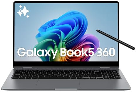 Samsung Galaxy Book5 360 15.6, Garanzia 3 anni, AI PC, Processore Intel Core Ultra 7 Serie 2, 16GB RAM, 512GB SSD, Display AMOLED TouchScreen, S Pen, Windows 11 Home, Copilot+ PC, Gray [ITA]