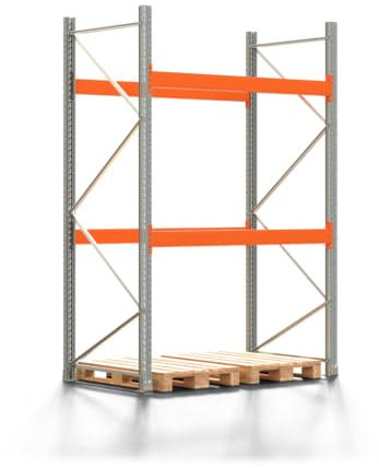 REGALWERK Palettenregal Artus - Grundregal mit 3 Ebenen - Fachlast 3.000 kg - 3.000 x 1.900 x 1.100 mm (HxBxT) - Schwerlastregal