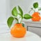 Orangenförmige dekorative Keramikvase für modernes Zuhause Obst-Tischzentrum für Küche Wohnzimmer Garten Orange