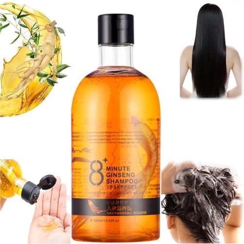 8 Minuten Ginseng Shampoo Für Haarwachstum, Pflegendes Shampoo Mit Ginseng Wurzelextrakt Für Männer Und Frauen, Pflegendes Shampoo Mit Ginseng Extrakt Für Haarwachstum, Formel Für Männer Und Frauen