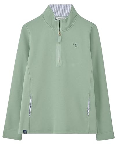 LightHouse Womens Shore Sweatshirt - Ladies Warm Half Zip Cotton Top