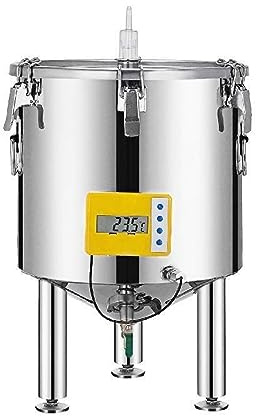 Fermentatore for birra Secchio 304 Acciaio inossidabile 15L-50L Pentola for vino Alta tenuta for bevande Produzione di prodotti lattiero-caseari Promozione della fermentazione(26L)