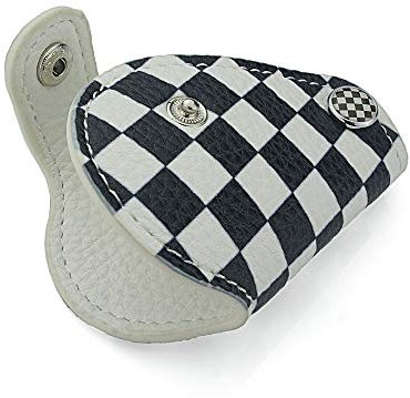 Heinmo Für Cooper R55 R56 R57 R60 R61 Clubman Countryman Union Jack Auto Echtes Leder Schlüsseltasche Fall Abdeckung (Grid)
