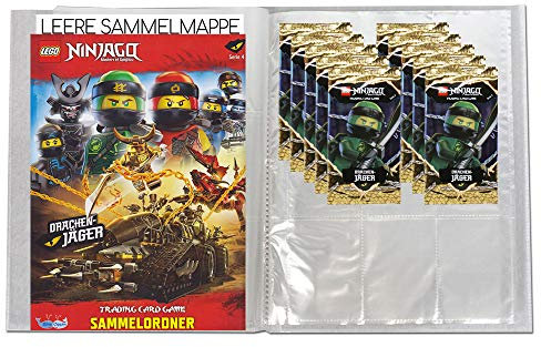 Blue Ocean Lego Ninjago - Serie 4 Trading Cards - 1 Leere Sammelmappe + 10 Booster - Deutsch