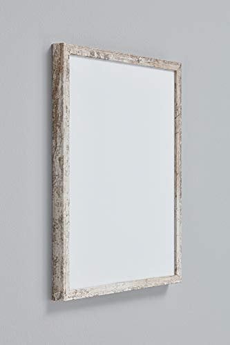 Malena MULTIFIT Bilderrahmen 40x50 cm in Weiß Vintage mit extra stabilem Antireflex-Acrylglas 2mm mit weißer Rückwand ideal für Bilder Fotos Poster Puzzle