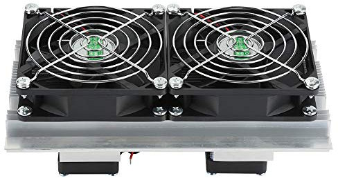ViaGasaFamido 12V 12A Small Thermoelectric Peltier Air Cooler Semiconductor Refrigeration Cooler Water Cooling System DIY Device with Fan, Quick Cooling,Cooling head