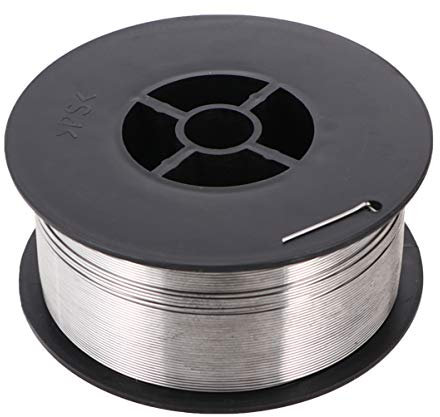 Alambre de soldadura Mig - 0.8 mm 1 kg Bobina de alambre de soldadura de acero carbono Alambre de soldadura de núcleo de fundente sin gas para soldar (Plata)