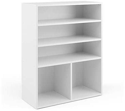 Vicco Kinderregal Luigi, Spielzeugregal für Faltboxen, Weiß, 72 x 90.2 cm 2 Fächer