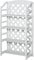 Outsunny Faltbares Blumenregal Blumenregal Topfhalter Pflanzenständer - 4 Ebenen mit verstellbaren Latten - Rankgitter Rückwand - Vorgeöltes Tannenholz für Drinnen Balkon Garten Terrasse