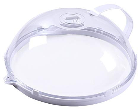 KingbeefLIU Microwave Splatter Cover,Microwave Cover for Food Magnetic,Microwave Plate Cover with Magnet,Microwave Splatter Guard Lid Transparent